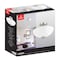 Globe Electric Globe Electric Hudson 8.25 in. H X 13 in. W X 13 in. L Brushed Nickel Ceiling Light 63357 - alternate 4